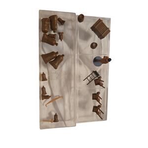 Preiser HO Scale Logistics Set 20pc Feed Bags Dollies Figure Made in Germany